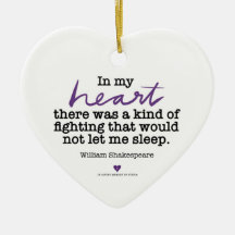 SylviasStory Heart Shakespeare Ornament