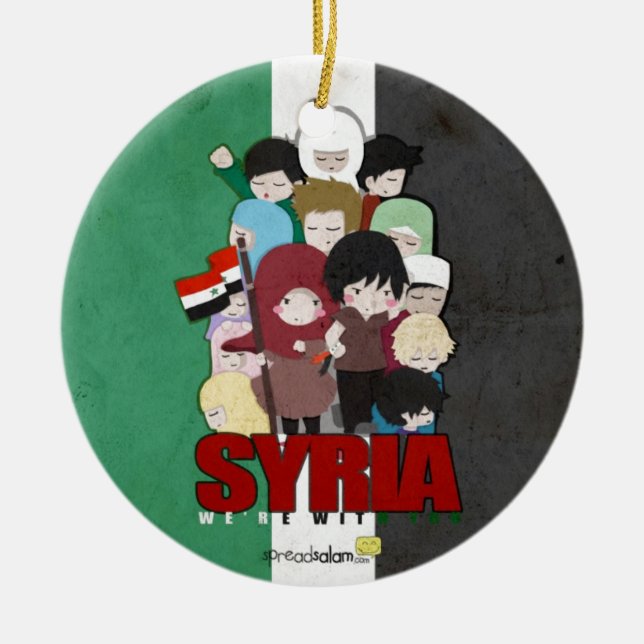 Ornamento De Cerâmica SYRIA - nós somos com você (Frente)