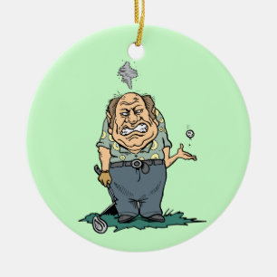 Ornamento De Cerâmica T-shirt e presentes irritados do jogador de golfe