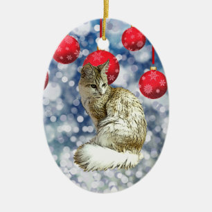 Ornamento De Cerâmica TA - Angora Cat