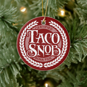 Ornamento De Cerâmica Taco Snob - amante engraçado do taco