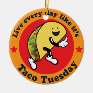 Ornamento De Cerâmica Taco terça-feira cada dia
