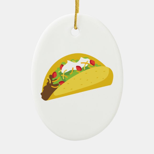 Ornamento De Cerâmica Tacos (Frente)