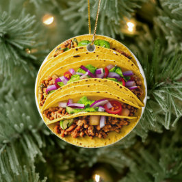 Ornamento De Cerâmica Tacos