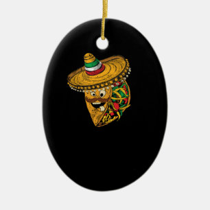 Ornamento De Cerâmica Tacos Cinco De Mayo de terça-feira do Taco