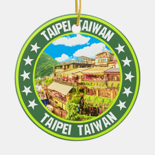 Ornamento De Cerâmica Taipei (Frente)