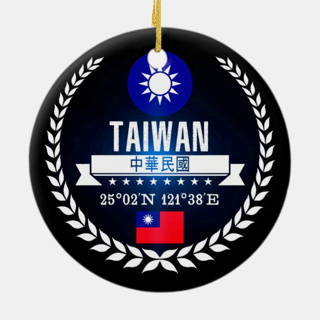 Ornamento De Cerâmica Taiwan (Traseira)