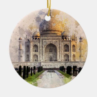 Ornamento De Cerâmica Taj Mahal construído fora do amor