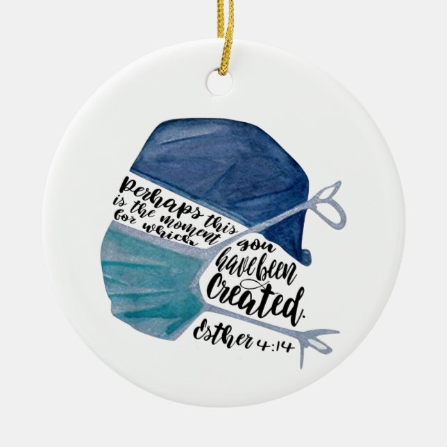 Ornamento De Cerâmica Talvez este seja o momento (Frente)