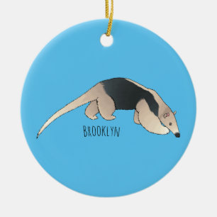 Ornamento De Cerâmica Tamandua ilustração de desenho animado