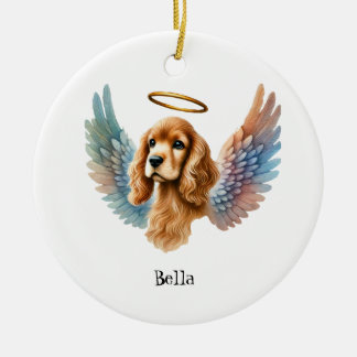 Ornamento De Cerâmica Tan Cocker Spaniel Memorial Pet Design