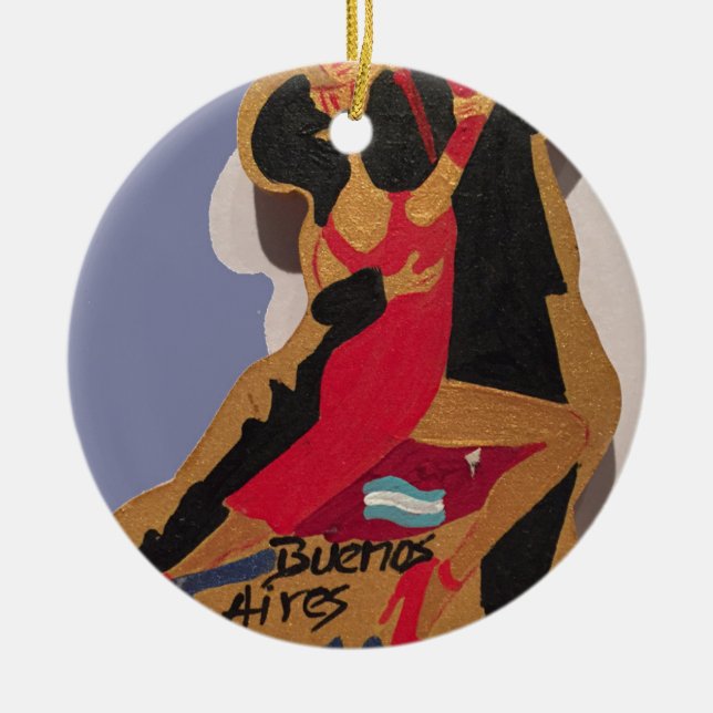 Ornamento De Cerâmica Tango de Buenos Aires (Frente)