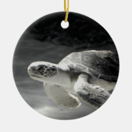 Ornamento De Cerâmica Tanque de Tartaruga Natal