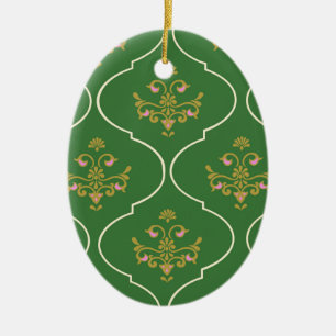 Ornamento De Cerâmica Tapeçaria Verde