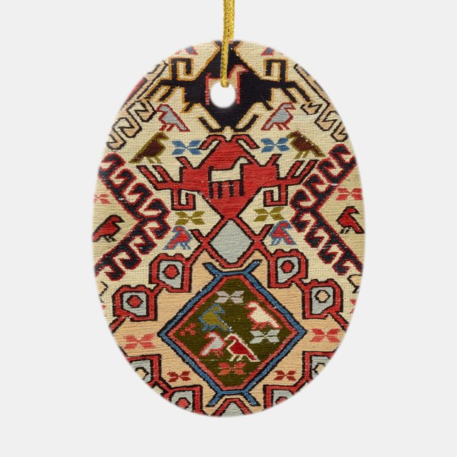 Ornamento De Cerâmica Tapete Turco #1 (Frente)