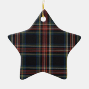 Ornamento De Cerâmica Tartan Cerâmica Star Ornament