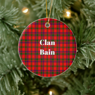 Ornamento De Cerâmica Tartan do Clã Bain