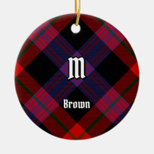 Ornamento De Cerâmica Tartan do Clã Brown