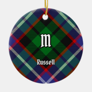 Ornamento De Cerâmica Tartan do Clã Russell