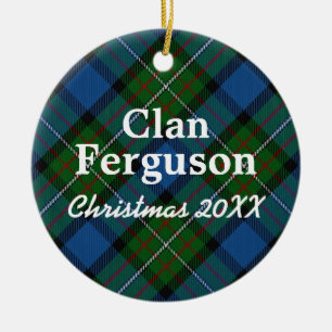 Ornamento De Cerâmica Tartan do Scottish de Ferguson do clã