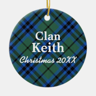 Ornamento De Cerâmica Tartan do Scottish de Keith do clã