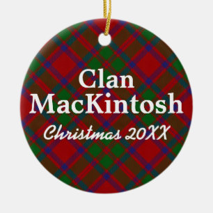 Ornamento De Cerâmica Tartan do Scottish de MacKintosh do clã