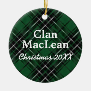 Ornamento De Cerâmica Tartan do Scottish de MacLean do clã
