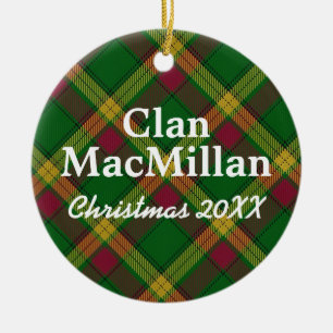Ornamento De Cerâmica Tartan do Scottish de MacMillan do clã
