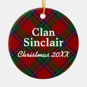 Ornamento De Cerâmica Tartan do Scottish de Sinclair do clã