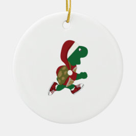 Ornamento De Cerâmica Tartaruga Corrente de Natal