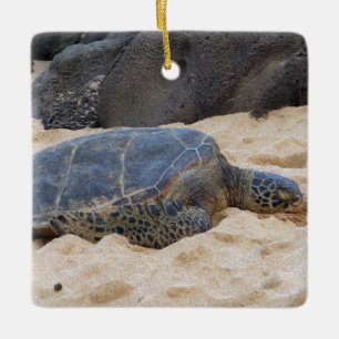 Ornamento De Cerâmica Tartaruga Marinha Havaiana