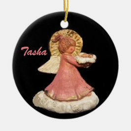 ORNAMENTO DE CERÂMICA TASHA-GUARDIAN ANGEL PONYTAIL CHORUS ORNAMENT