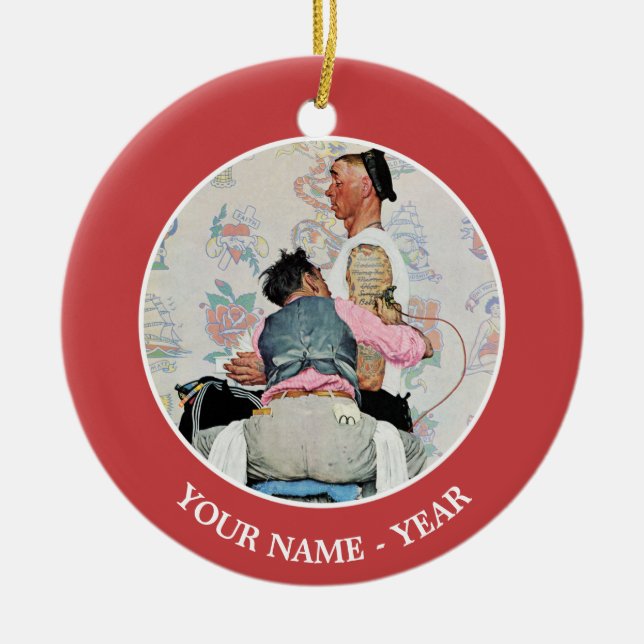 Ornamento De Cerâmica Tatuador (Frente)