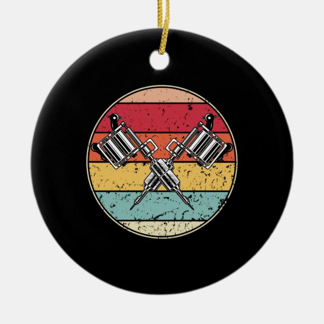 Ornamento De Cerâmica Tatuagem Retroativa (Frente)