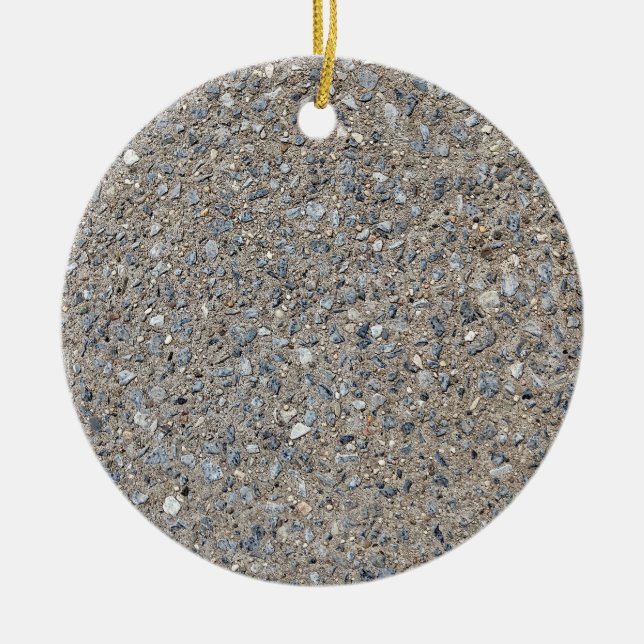 Ornamento De Cerâmica Taupe Concrete Cement Blue Aggregate Sidewalk (Frente)