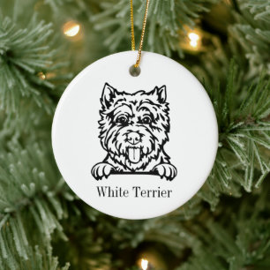 Ornamento De Cerâmica Tê West Highland White Terrier
