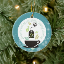 Tea cures everything teabag teacup Christmas