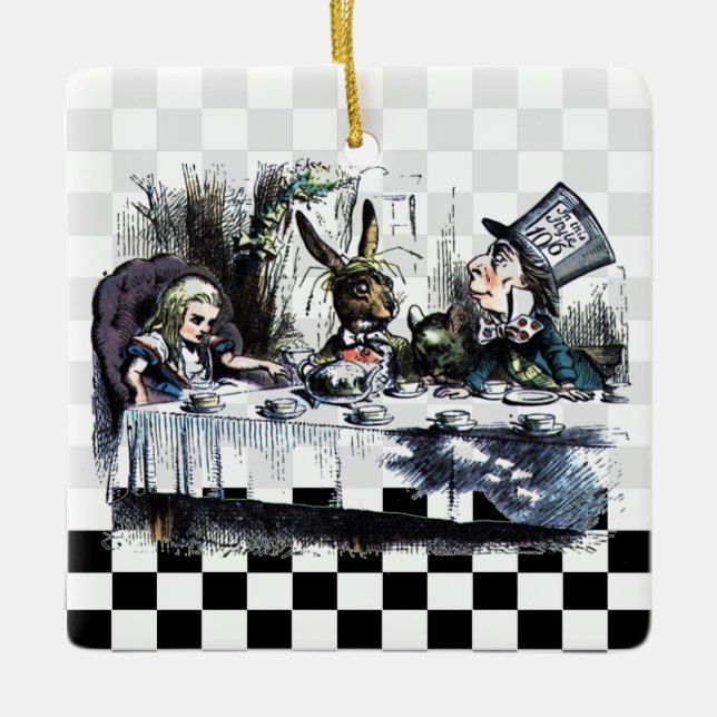 Ornamento De Cerâmica Tea Party 2 (Frente)