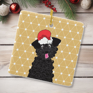 Ornamento De Cerâmica Teacup Poodle Pet Ornament