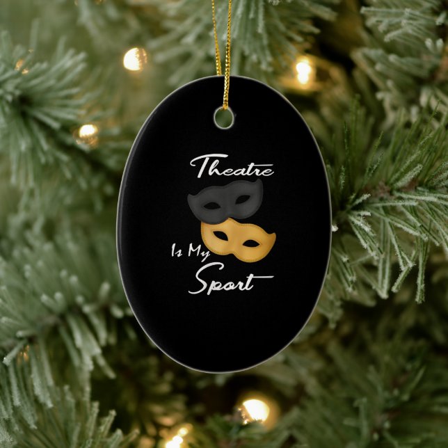 Ornamento De Cerâmica Teatro É Meu Esporte | Presente no lago de teatro (Árvore)