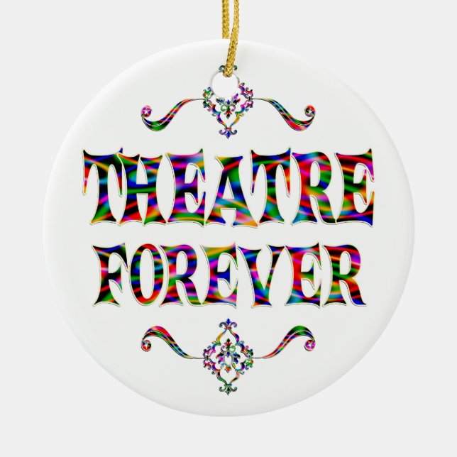 Ornamento De Cerâmica Teatro para sempre (Frente)