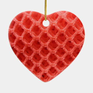 Ornamento De Cerâmica Tecido de Crochet Colorido Vermelho