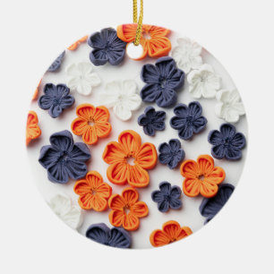 Ornamento De Cerâmica tecidos de costura de primavera manual flores lara