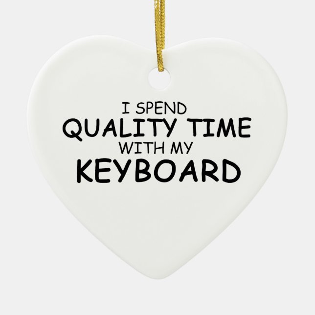 Ornamento De Cerâmica Teclado de Tempo de Qualidade (Frente)