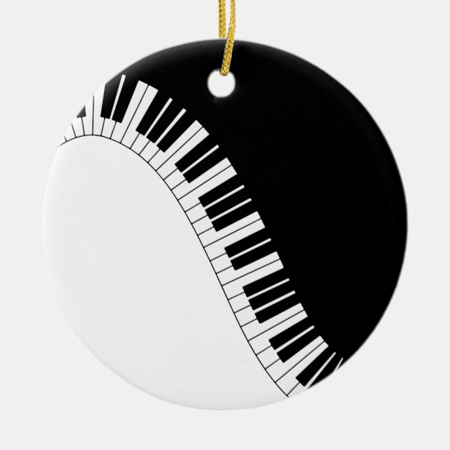Ornamento De Cerâmica Teclado Piano (Frente)