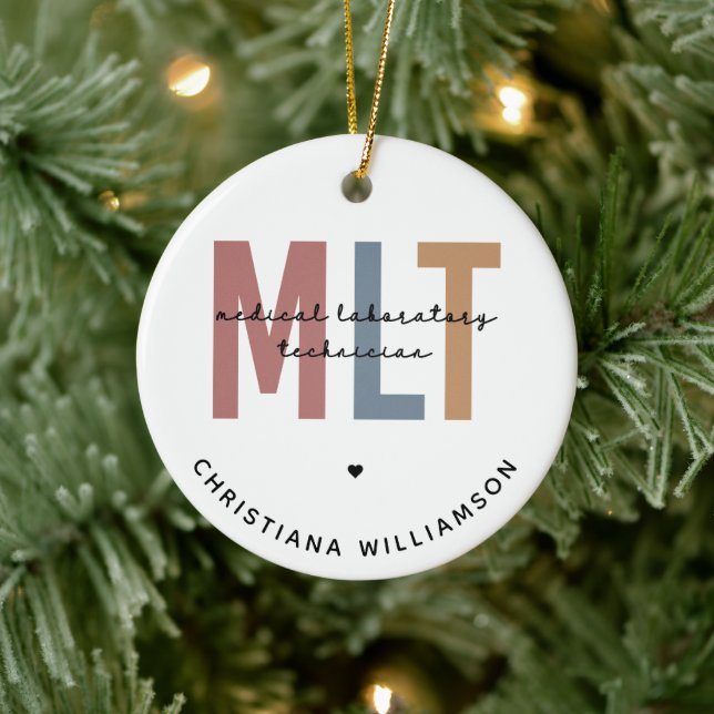 Ornamento De Cerâmica Técnico de Laboratório Médico MLT Personalizado (Árvore)