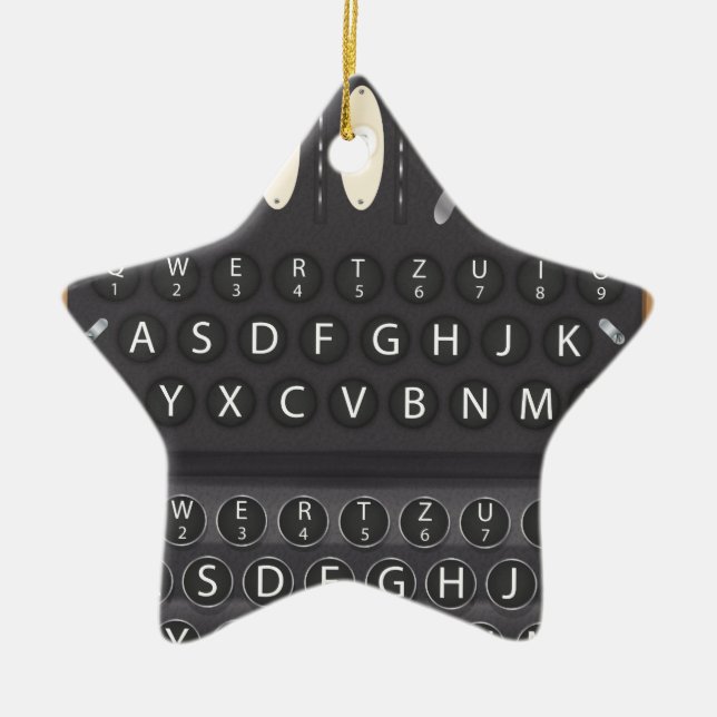Ornamento De Cerâmica Tecnologia Enigma Machine (Frente)