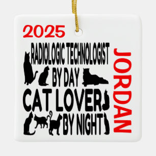 Ornamento De Cerâmica Tecnologia Radiológica Ama Cats PERSONALIZADO