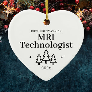 Ornamento De Cerâmica Tecnólogo de Ressonância Magnética Primeiro Natal 