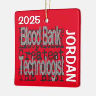 Ornamento De Cerâmica Tecnólogo do Banco de Sangue Extraordinário PERSON